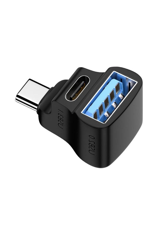 Peachjoy 2 in 1 USB C to USB 3.0/USB C Female 20Gbps PD100W 4K60Hz Splitter Adapter for HDTV/Disk/Keyboard/Mouse Support Power to The Cooler and Lighting - Image 1